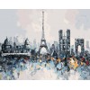 046 - PEINTURE PAR NUMÉROS DELUXE - KIT DIY - ART ABSTRAIT DE PARIS - 40x50CM