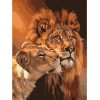 REF018 - PEINTURE PAR NUMEROS - KIT DIY - LION ET SA LIONNE